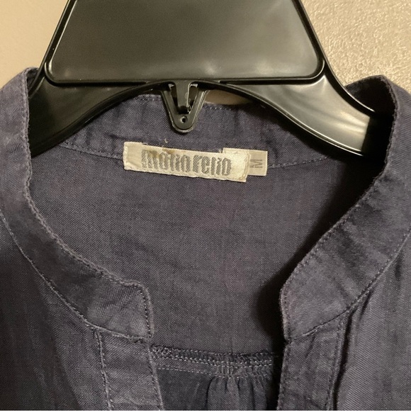 Monoreno Lagenlook Boho 100% Linen Shirt Dress Medium - Picture 15 of 15